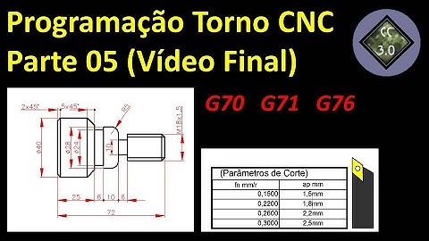 Programação Torno CNC - Parte 05 (Vídeo Final) - Ciclo de Rosca (G76)
