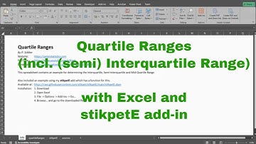 Excel - Quartile Ranges with stikpetE