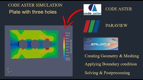 Plate with three hole fea analysis using code aster|salome meca tutorial|paraview |tut-55