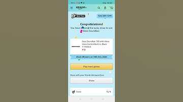 Amazon Bose Soundbar Quiz Today | Amazon Daily Quiz Today | Amazon Fun Zone Today | Quiz Time