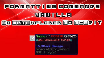 Minecraft vanilla command formatting generator. No NBTExplorer, No MCEdit