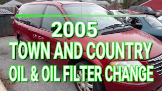 2005 Town And Country Chrysler Oil & Oil Filter Change 2005 Chrysler Town And Country Oil Capacity
