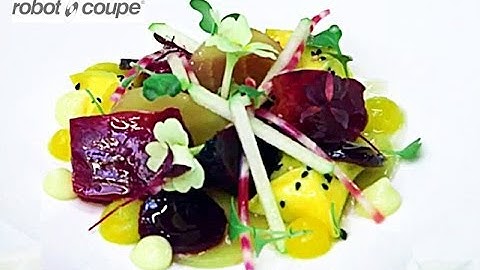 Michelin star chef Simon Hulstone creates a cooked beetroot with golden ketchup recipe