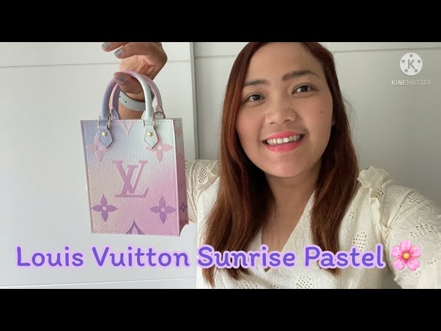Louis Vuitton Sunrise Pastel Collection,LV Petit Sac Plat unboxing and what  fit #lvspringinthecity 