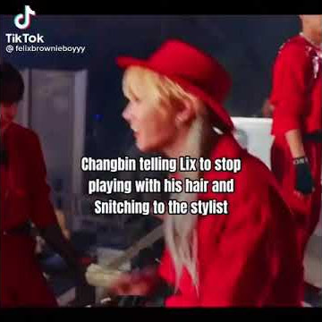 Felix playing with his hair (Thunderous MV making BTS)