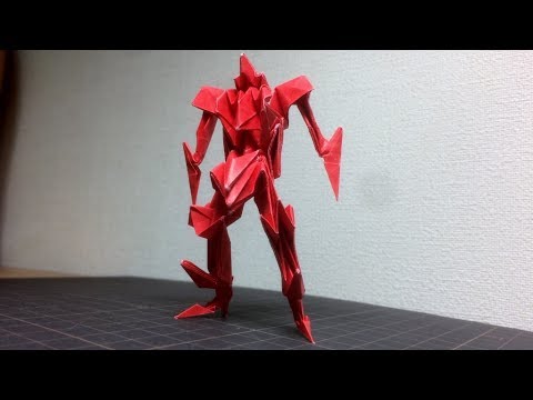 折り紙ロボットのおりかた Making a Origami Robot