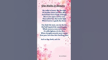 Thumbnail of She walks in Beauty.#poem#story #english stories