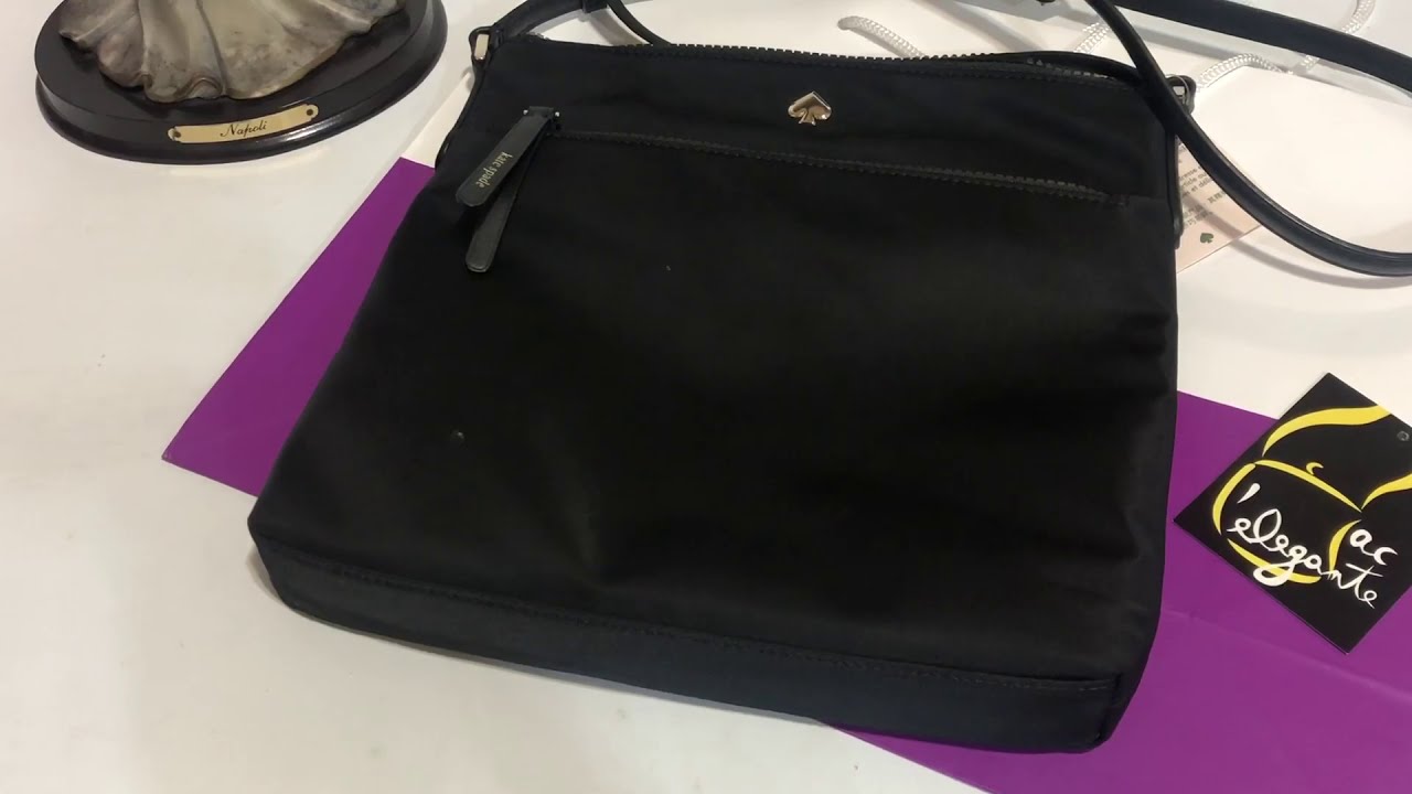 Kate Spade Jae flat nylon crossbody bag - YouTube