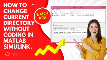 How to change current directory without coding in MATLAB Simulink