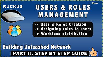 Users and Roles Management Ruckus Unleashed, Users & Roles setup, Dividing Workload