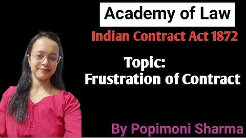 Doctrine of Frustration of contract l section 56 of Indian Contract Act 1872 l #indiancontractact