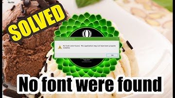 how to fix No font were found.This application may not have been properly installed