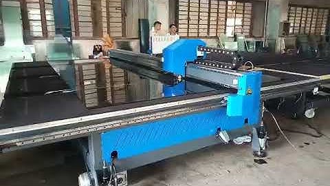 cnc glass cutting machinery with loading cutting breaking