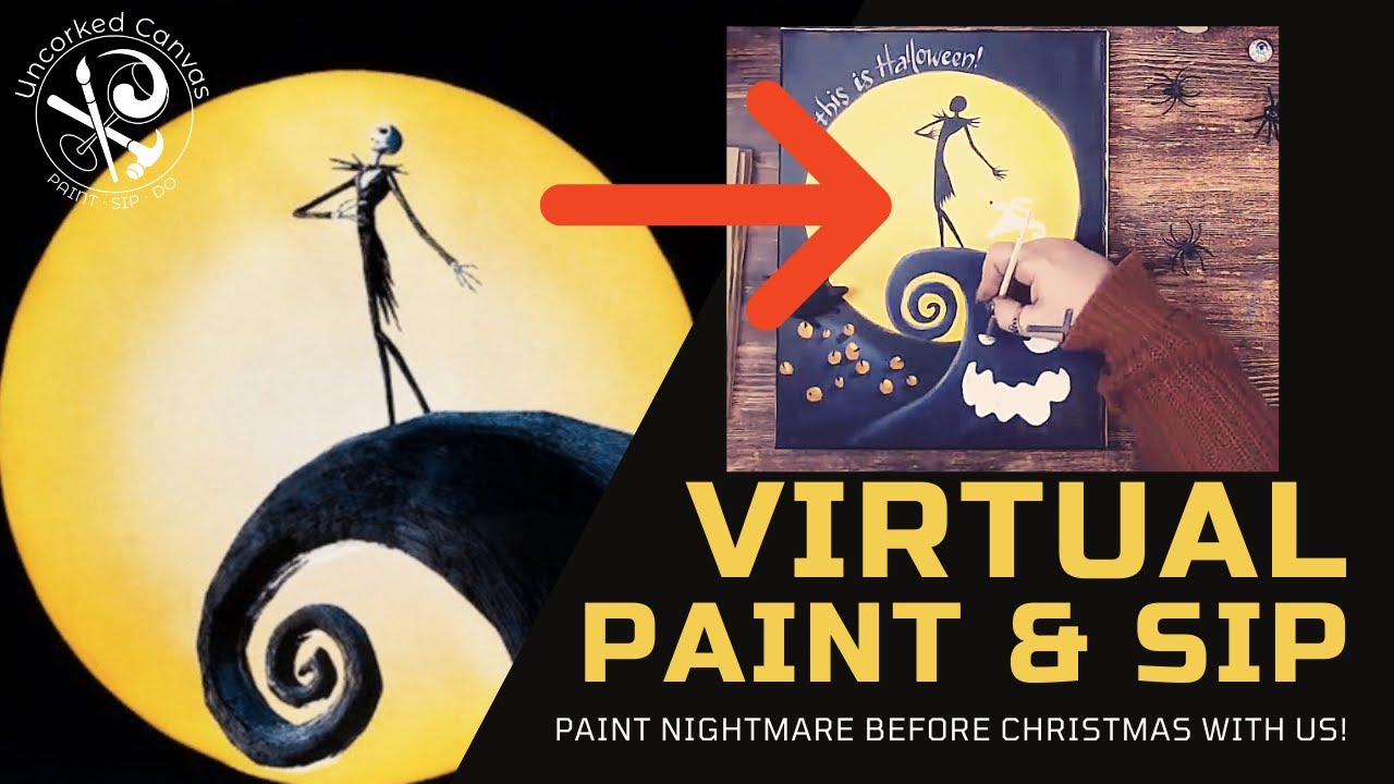 Online Painting Class - Halloweed (Virtual Paint Night at Home)