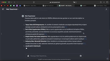 ChatGPT ile Web Tasarımı: Akıllı Tasarım Asistanı #yapayzeka