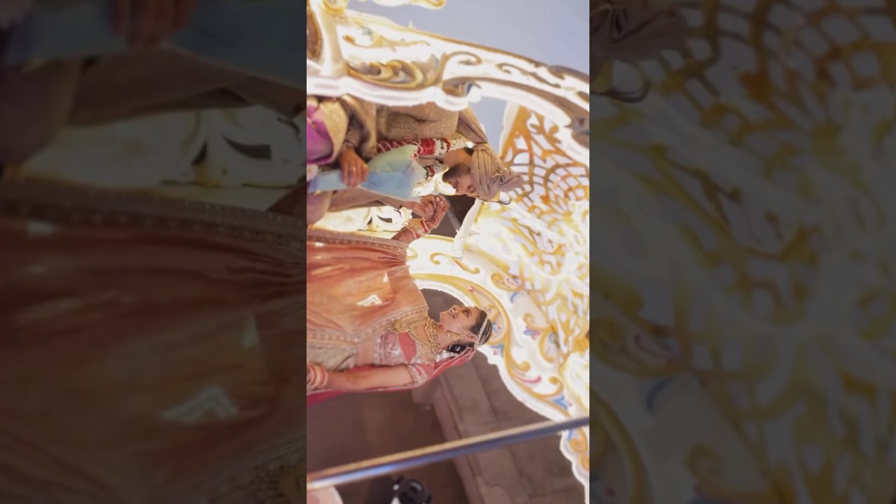 When Eyes Met Over the Garland: A Jaymala Moment to Remember #wedding #jaymala #couple #shorts