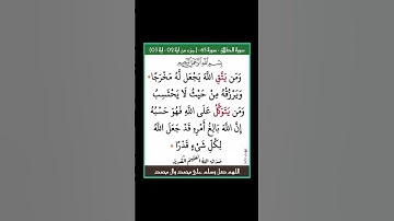 سورة الطلاق - سورة 65 - اية (03-02)