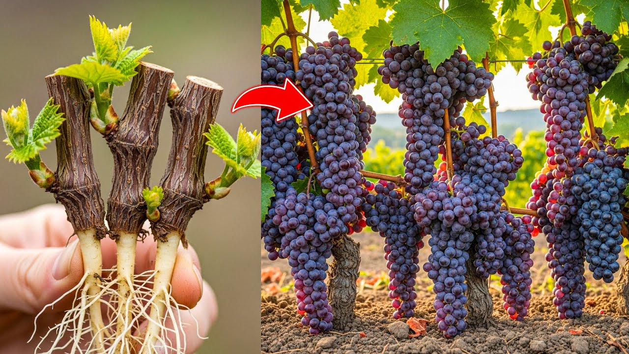 You’ll Never Throw Away Grape Cuttings Again After Seeing This Amazing Way to Grow Grapes!
