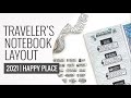 Traveler's Notebook Layout 2021 | DT Everyday Explorer's New Subscription Kit