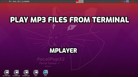 play mp3 files from puppy terminal: mplayer setup