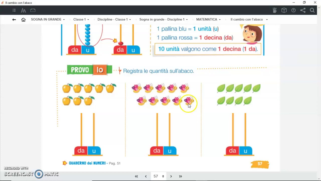 La decina sull'abaco