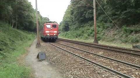 Detour Coal Train DB Schenker BR151 electric engines pull!!!