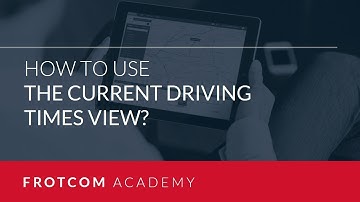How to use the Current driving times view?