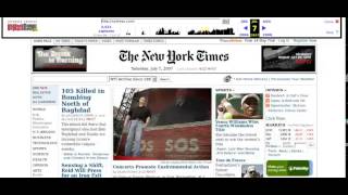 Evolution of the New York Times homepage (1996-2010)