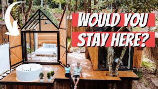 GLAMPING in a GLASS CABIN in Thailand! (tiny home tour)