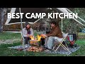 Relaxing couple camping  with new korean camping gear  snow peak igt tta camping kitchen asmr