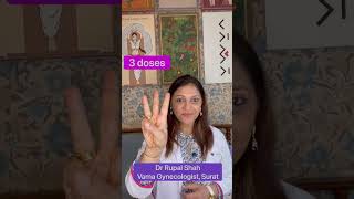 Doses schedule for cervical cancer vaccine. Dr. Rupal Shah shorts