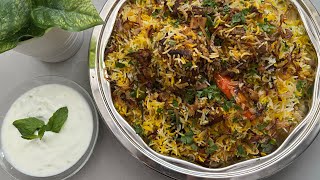 وصفة الذ برياني باللحم  Delicious meat biryani recipe.