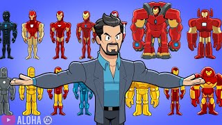 Homem de Ferro | TOP 10 Armaduras do  Tony Stark | Animação | Dublado