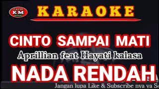 CINTO SAMPAI MATI- Aprillian feat Hayati kalasa (Karaoke/lirik) Nada Rendah.