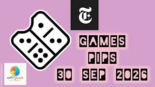 NYT GAMES PIPS 30 SEP 2026