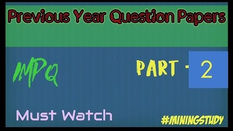 Important Previous year Question paper solve /ecl mining sirdar /Wcl mining sirdar part - 2