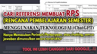 (Versi Chat English) - BUAT RPS / SILABUS JADI LEBIH MUDAH ‼️‼️ GUNAKAN ChatGPT