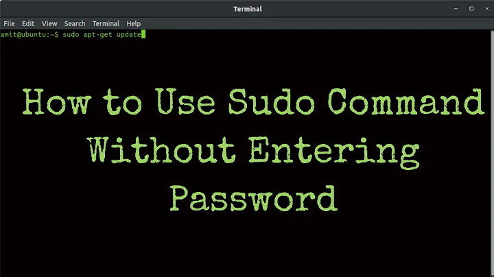 How to Use Sudo Command Without Entering Password In Ubuntu