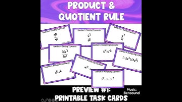 Multiplying & Dividing Exponents Task Cards Digital and Print Activity