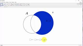 Union, intersection  and difference of sets in Geogebra