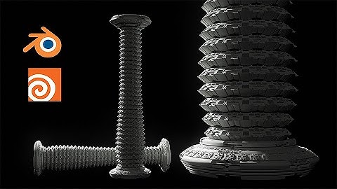 Modeling a scifi column with Blender and Houdini