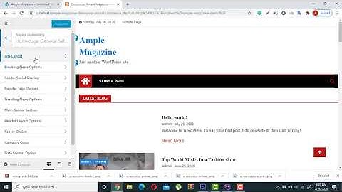 Ample Magazine Breaking News Section Setup