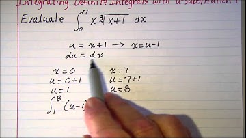 Integrating Definite Integrals with u-substitution 4