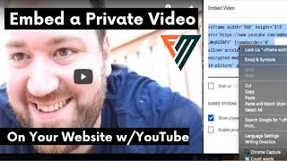 How To Embed a Private Video on Your Website w YouTube