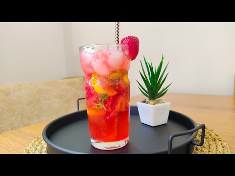 Alkolsüz Çilek Mojito Kokteyl - (Soğuk İçecek Tarifleri)