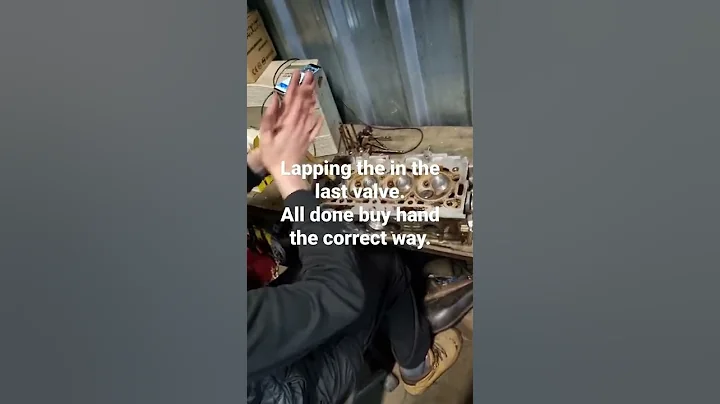 Lapping in new valves for the no compression job.