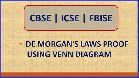 CBSE | ICSE | NCERT | FBISE | DE MORGAN