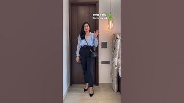 GRWM for dinner at work in my Zara black trousers | Work Wear | Office Outfit ✨ #shorts #haul #ootd