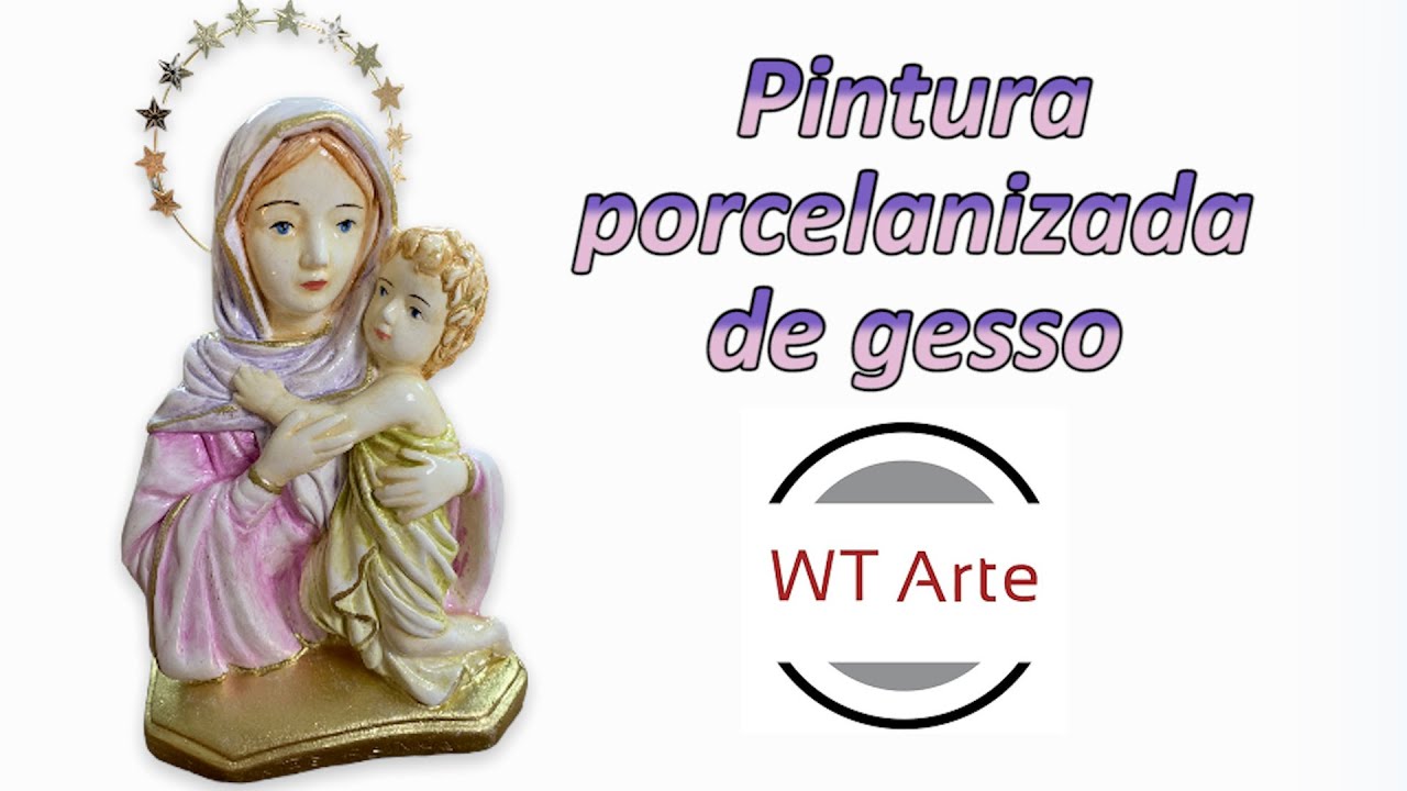 Pintura em gesso Efeito Porcelanizado