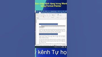 Sao chép định dạng nhanh bằng Format Painter trong Word #shorts#tuhocudcntt
